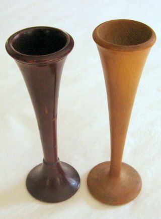 2x Antique Vintage Wooden /metal - Plastic/ Stethoscope Ear Trumpet Medical Tools