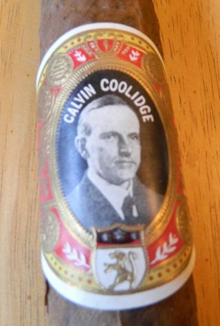 Calvin Coolidge 1924 Political Campaign Cigar Republican President Gop