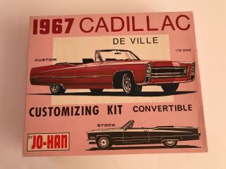 Vintage J0han 1/25 Scale 1967 Cadillac De Ville Convertible Model Kit
