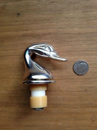 Vintage Solid Silver Plated Duck Head Wine Stopper