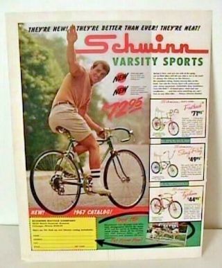 1967 Schwinn Varsity Sports Bicycles Color Ad Ram 