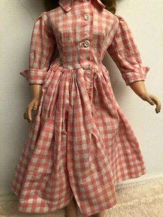 Madame Alexander Vintage Pink Gingham Tagged Cissy Dress For 20” Doll