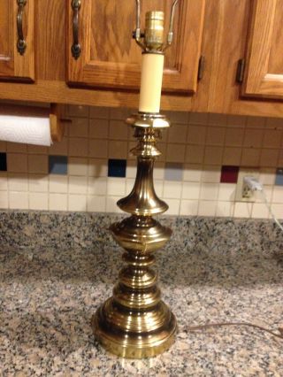 Tall Brass Stiffel? Lamp - Vintage.  Brass Electric Light (1)