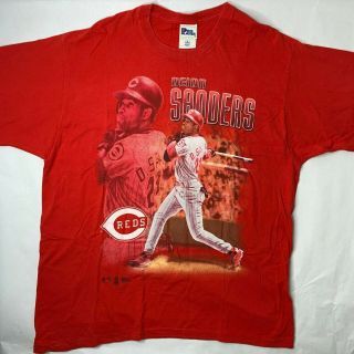 Vintage Deion Sanders Cincinnati Reds Mlb Baseball Pro Player T - Shirt Adult Xl