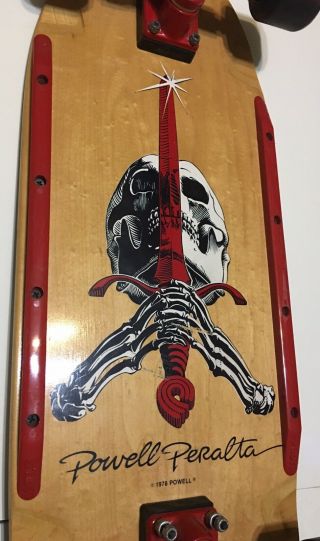 Vintage Powell Peralta Skull and Sword Skateboard 1978 Gullwing Pro,  Sims Street 3