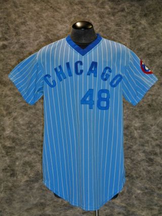Chicago Cubs,  Vintage 1980 Rick Reuschel Road Jersey.