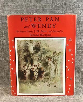 Vintage 1940 Peter Pan And Wendy J.  M.  Barrie E.  Blampied Hc Dj
