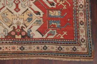 Pre - 1900 Antique Vegetable Dye Geometric Karabagh Caucasian Runner Rug Wool 5x13