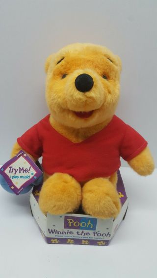 Vintage 1996 Winnie The Pooh Honey Pot Toy Plush Mattel Walt Disney