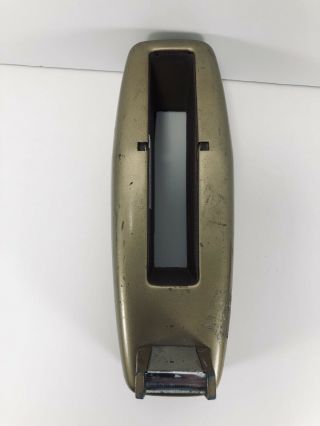 Vintage Metal Scotch Tape Dispenser Gold Color Soft Touch Bottom 3