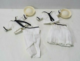 Set Of 2 Sailor Outfits - Boy And Girl - For 8 " Dolls By Dorothy Starling