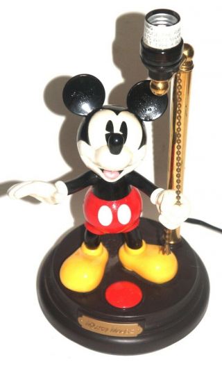 Vintage Disney Mickey Mouse Animated Talking Table Lamp