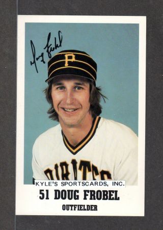1984 Doug Frobel Pirates Unsigned 3 - 3/8 X 5 - 1/4 Promotional Dates Photo Card 1