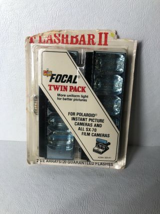 Vintage Ge Flash Bar Ii - Twin Pack - For Polaroid Sx - 70 Cameras - 20 Flashes