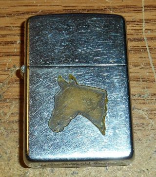 Late 1940s/early 1950s Zippo Town And Country Horse Head Full Size Lighter/rare