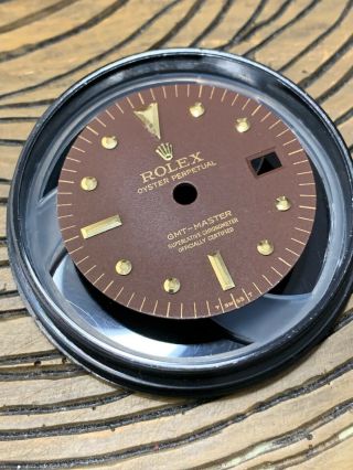 Vintage Rolex Gmt Master Brown Dial For 1675 Gold Watch