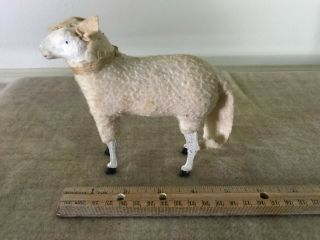 Antique Vintage Large Putz Sheep