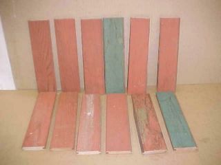 12 Vtg Farm House Barnwood Reclaimed Crafts Painted Lumber Tongue & Groove 1905