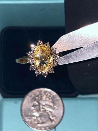 Don’t Bid If U Can’t Afford Tiffany & Co.  18k Diamond Yellow Sapphire Ring