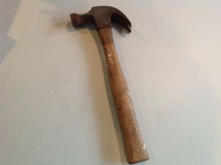 Vintage Stanley 100 Plus Claw Hammer With Wood Handle Usa