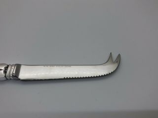 George Jensen CACTUS Sterling Silver 2 - Prong Serrated Cheese Bar Knife 3
