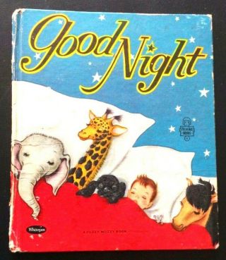 " Goodnight " A 1954 " Fuzzy - Wuzzy " Vintage Child 