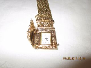 Geneva antique enamel 14k yellow gold hidden watch tassel 27 mm wide 7 