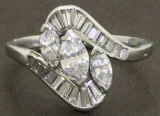 J.  E.  Caldwell Antique Platinum 2.  37ctw Vs1/f Diamond Cocktail Ring W/.  75ct Ctr.