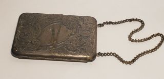 Antique Sterling Silver Purse?compact?wallet?4.  9 Ozt - Mono - 1920s?nr