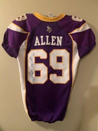 Jared Allen Autographed Game Issued Jersey - Minnesota Vikings