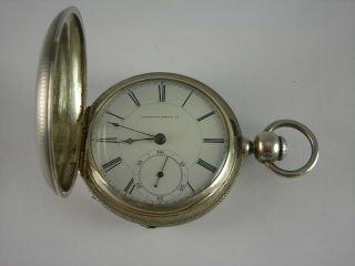 Antique 18s Waltham 1857 Model Key Wind Pocket Watch.  Made 1860