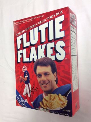 Flutie Flakes Corn Flakes Cereal Vintage 1999 Buffalo Bills Doug Flutie