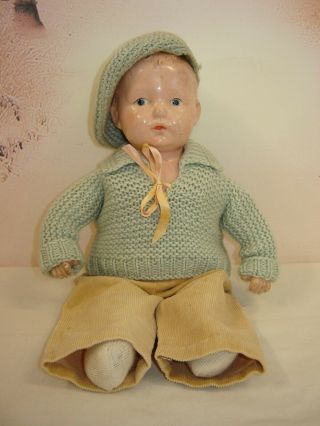 Antique E.  I.  H.  Co Horsman Composition Boy Doll