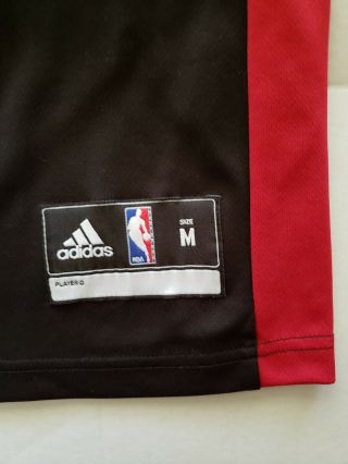 Rare Adidas NBA Miami Heat LeBron James 6 Jersey Black Red Mens Medium 3