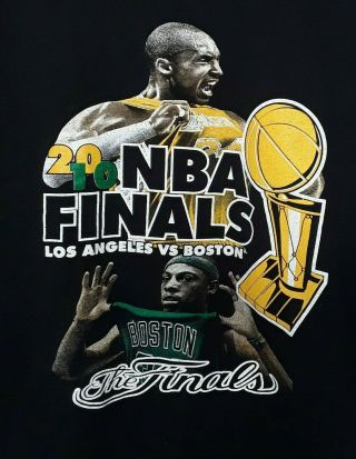 Los Angeles Laker Vs Boston Celtics Nba 2010 Finals Shirt Kobe Bryant Black Xl