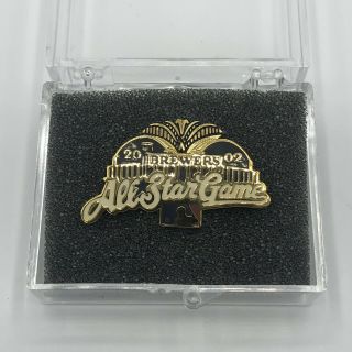2002 Milwaukee Brewers Mlb All Star Game Press Pin - Famous Tie Game