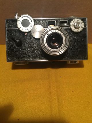 Vintage Argus C - 3 Rangefinder Camera " The Brick " W/ Leather Case