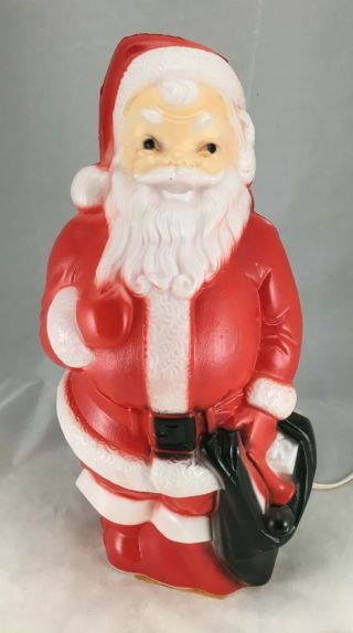 Vintage Empire Christmas Blow Mold Santa With Bag - 13 - 1/4 " Circa 1968