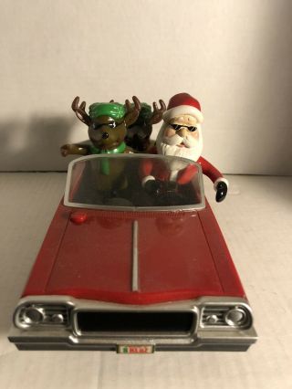 Vtg Gemmy Animated 64 Impala Car Lowrider Santa Reindeer Musical/lighted