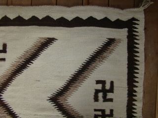 Antique Navajo Rug All Natural Large Native American Blanket Whirling Logs 64X81 2
