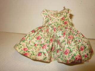 Vintage Madame Alexander - kins PINK ROSES Tagged DRESS - SHOES - SOCKS 2