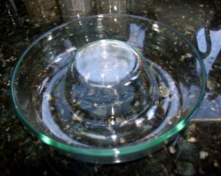 Vtg Pyrex 10 " / 25 Cm Clear Glass Mold / Bundt Pan Baking Dish Made In France