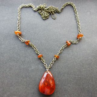 Antique Natural Baltic Amber Pendant
