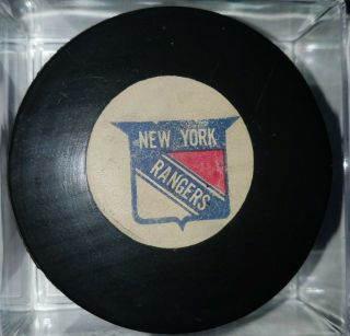 1969 - 77 York Rangers Vintage Nhl Converse Official Game Puck Art Ross Usa