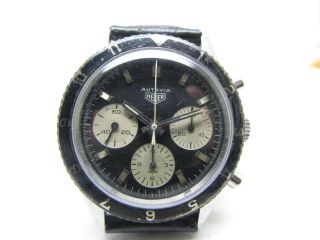Vintage Heuer Autavia S Steel Chronograph Valjoux 72 Men Watch