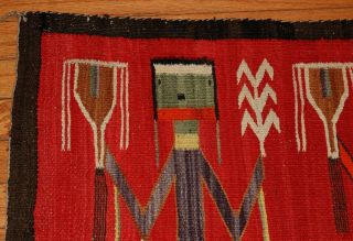 An Exceptional Antique Authentic Navajo Yei Rug 3 ' 4 