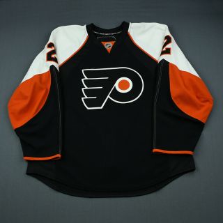 2009 - 10 Lukas Krajicek Philadelphia Flyers Game Worn Hockey Jersey Meigray