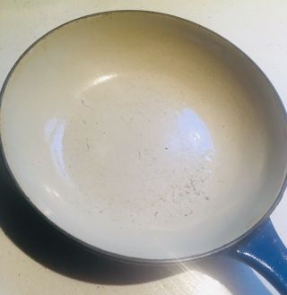 Vintage Le Crueset 6 3/4” Frying pan Blue 2