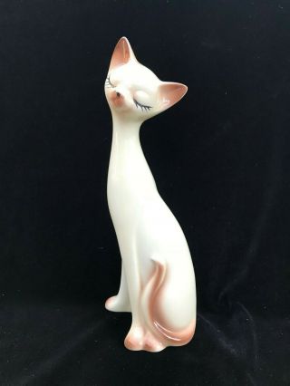 Vintage Mid - Century Ceramic Siamese Cat Figure/figurine