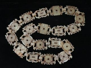 Chinese Exquisite Hand Carved Hetian Jade Necklace